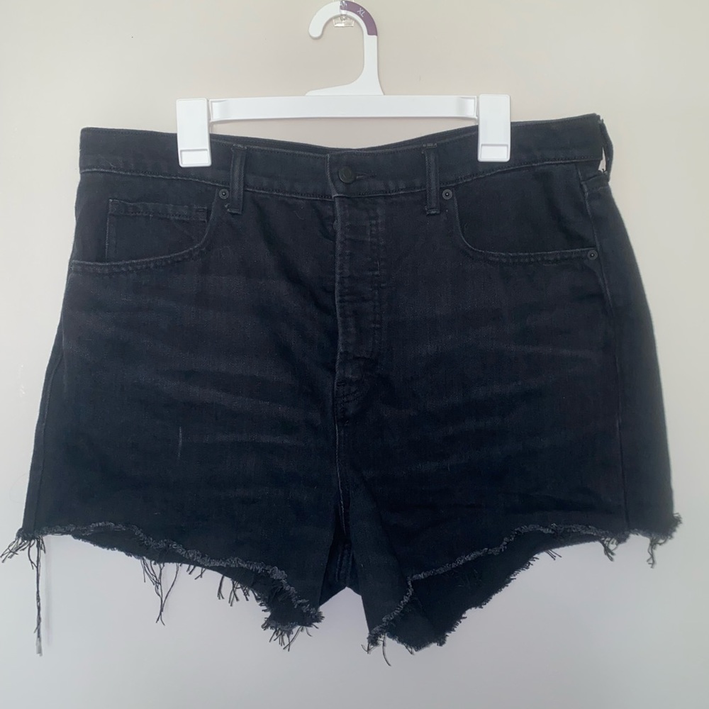 Black Denim Shorts